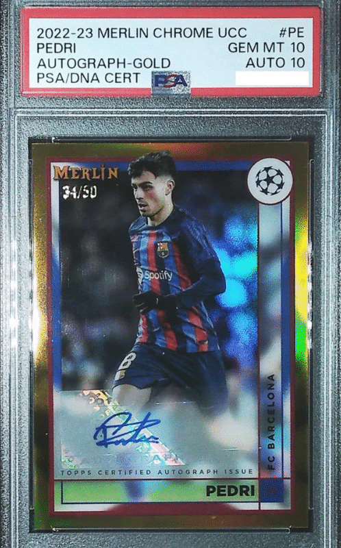 [PSA10_AUTO10] 2022-23 MERLIN CHROME UCC PE Autograph Gold Pedri